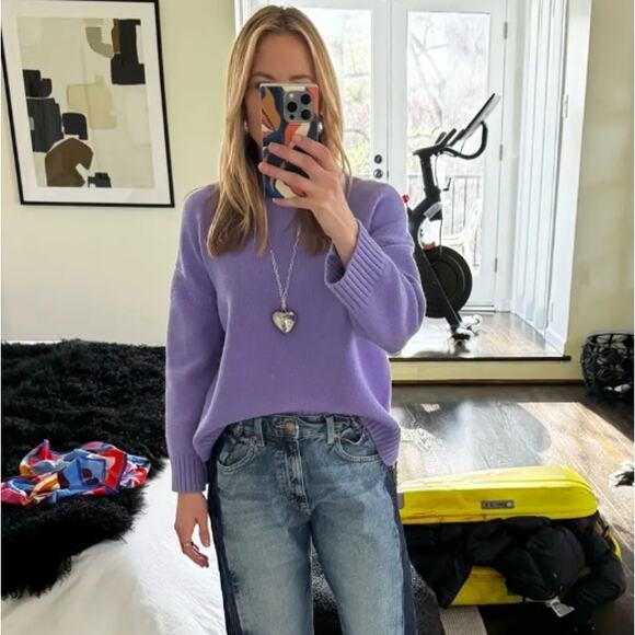 A.L.C. Ayden Purple Wool Cashmere Sweater Size S - Picture 9 of 10